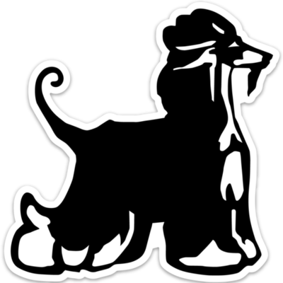 Mvw Standing Afghan Hound Magnet - Mvw Standing Afghan Hound Magnet (400x400)