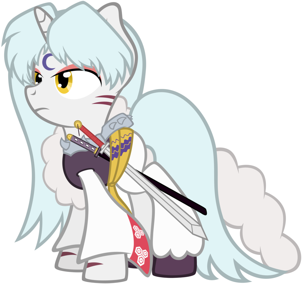 Ponified By Scourge On Deviantart - Sesshomaru As A My Little Pony (1024x964)