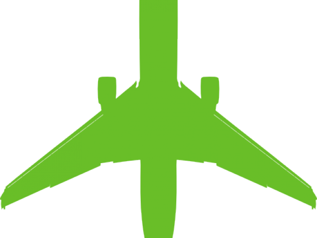 Green Clipart Aeroplane - Red Plane Silhouette (640x480)