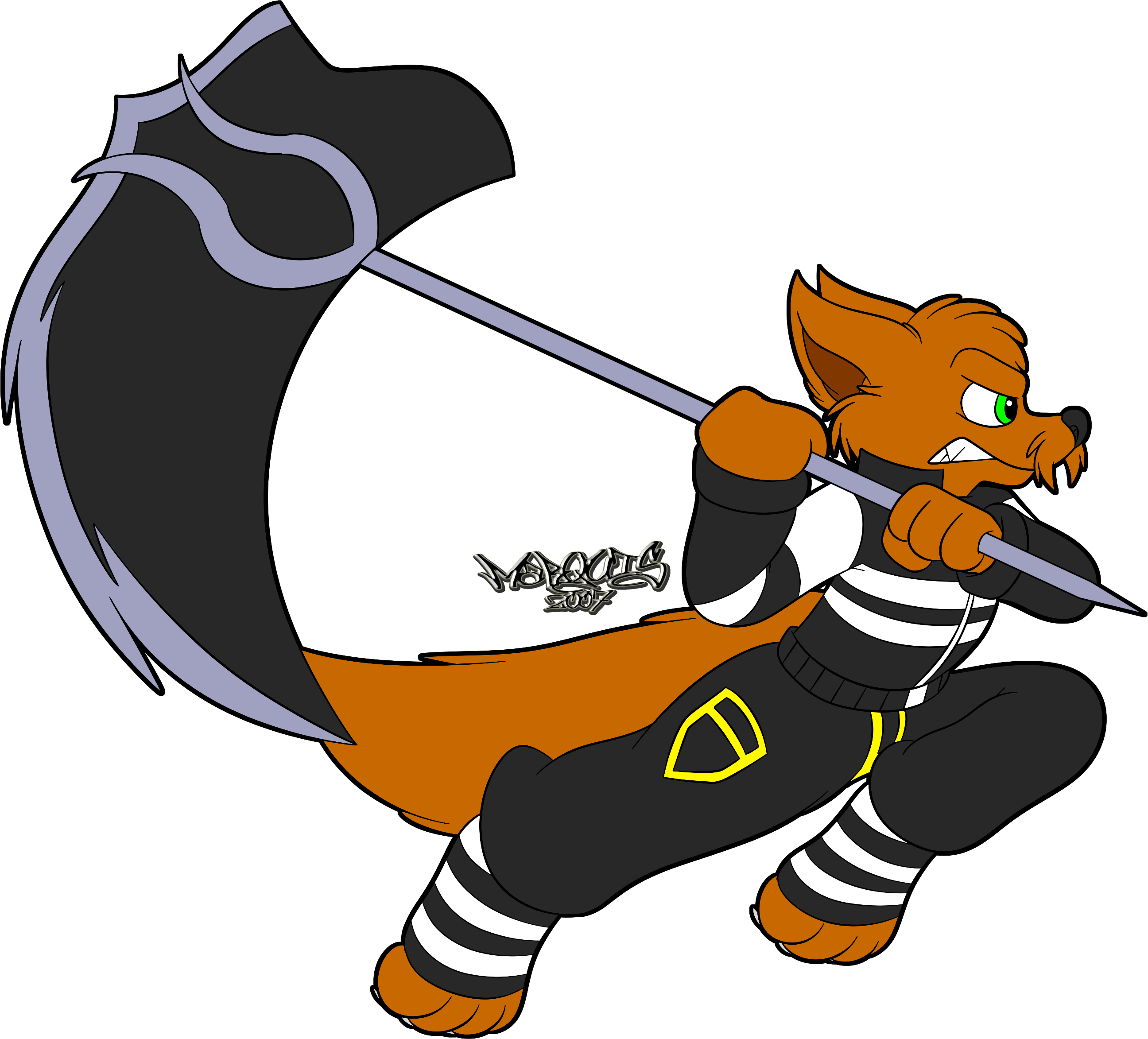 Scythe Training - Cartoon (2592x2346)