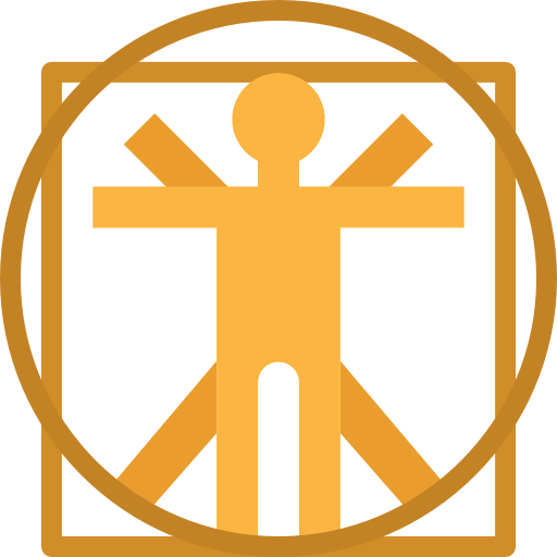 Vitruvian Man Free Icon - Vitruvianischer Mensch (512x512)