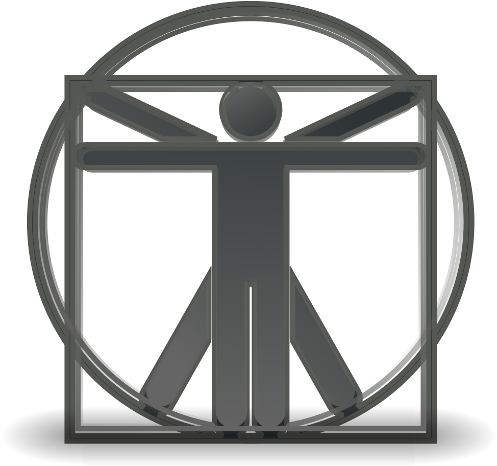 Vitruvian Man Noun Project 6674 Styled - Vitruvian Man (1024x1024)