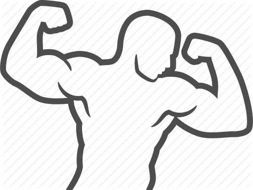 Bodybuilder Bodybuilding Fitness Gym - Fitness Drawing Png (512x386)