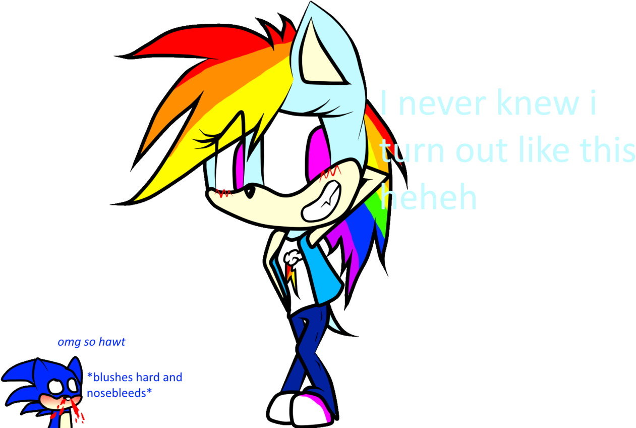 Anthro Artist Daffodillfox Blood Crossover Artistdaffodillfox - Sonic Nosebleed (1280x960)