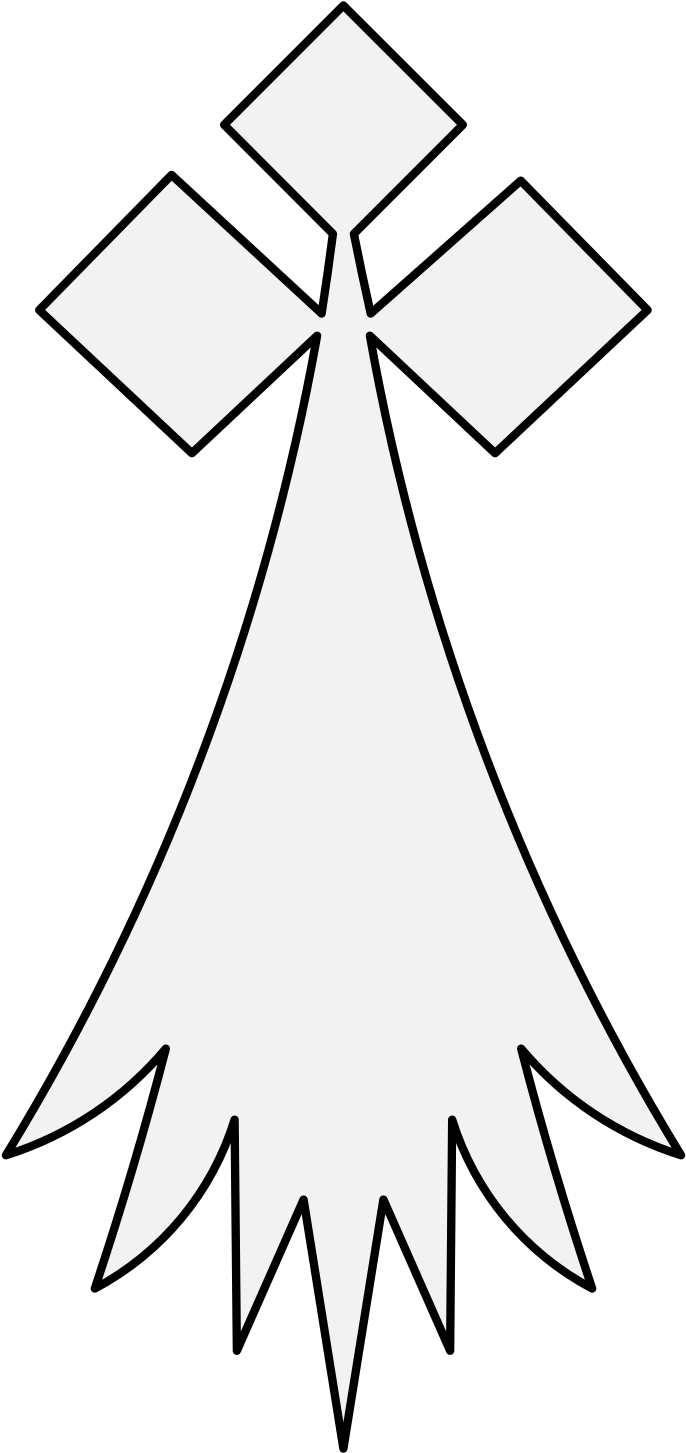 Ermine Spot Traceable Heraldic Art Png Ermine Spot - Emblem (693x1466)