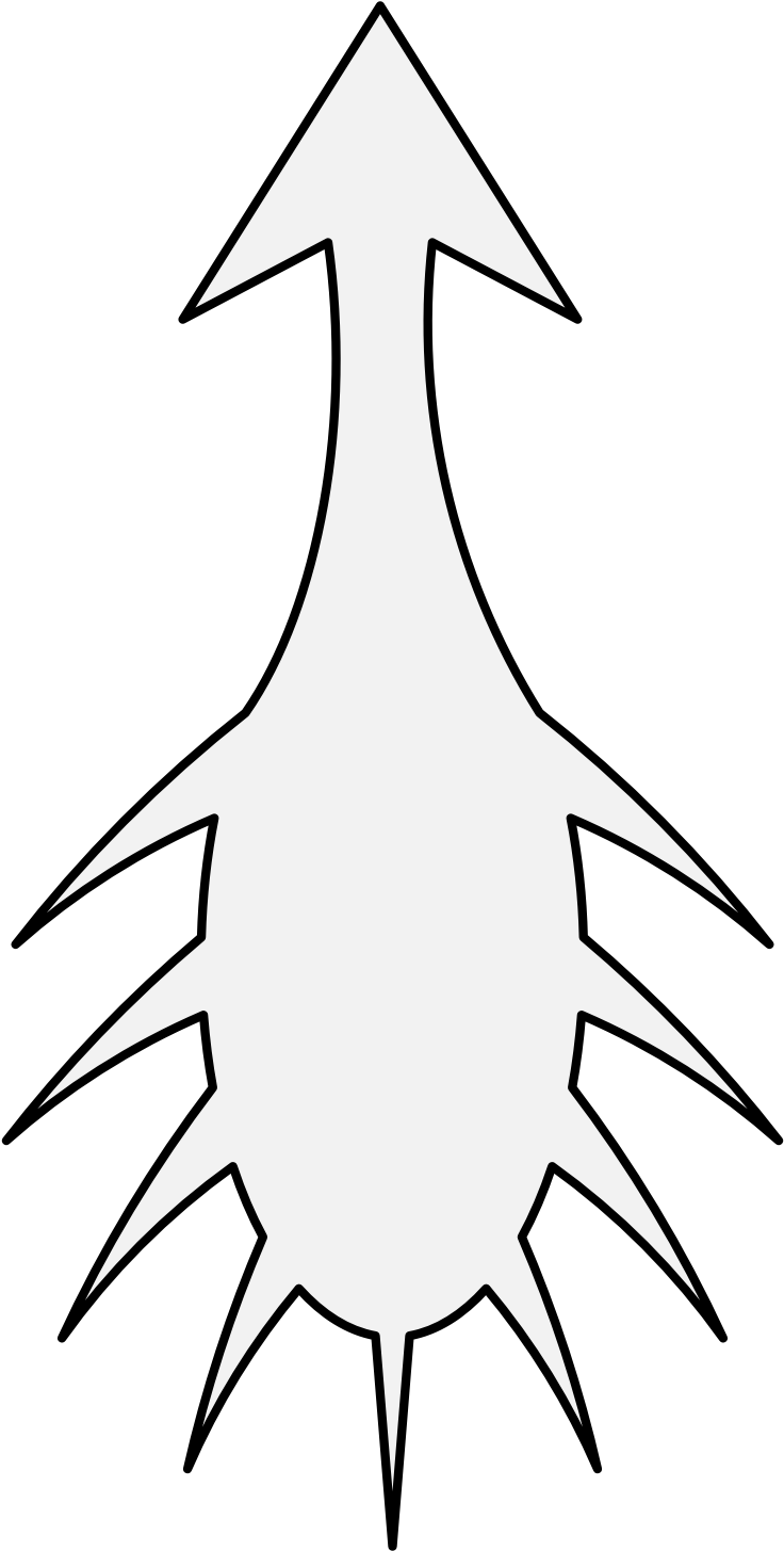 Ermine Spot Traceable Heraldic Art Png Ermine Spot - Line Art (749x1466)