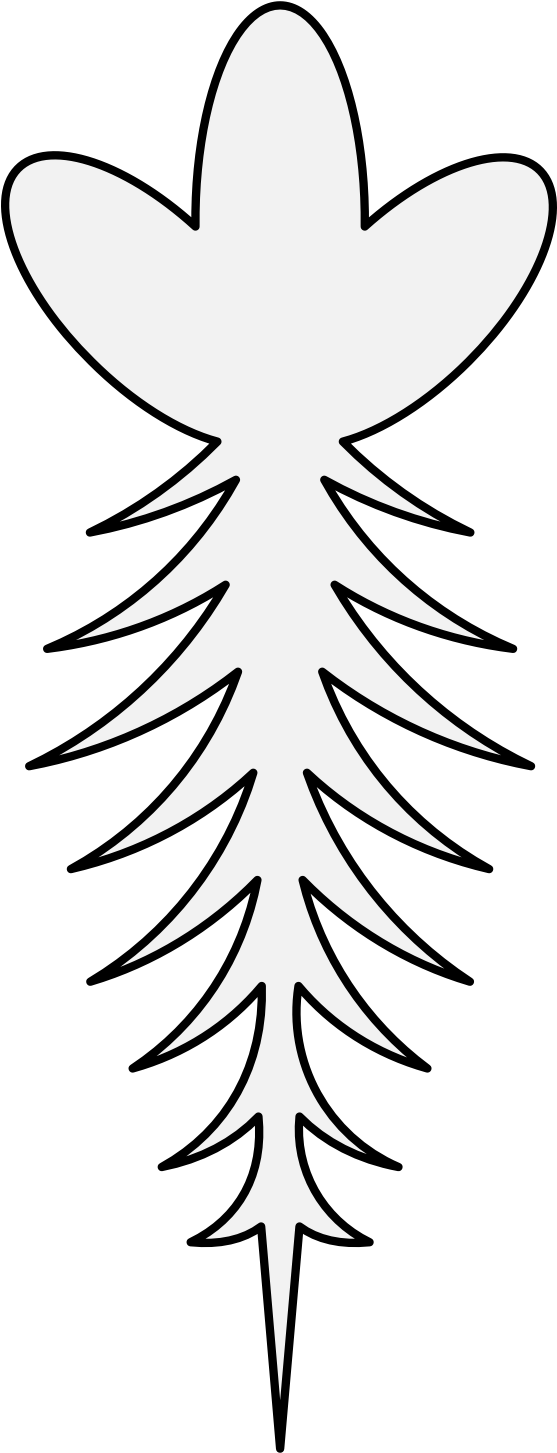Ermine Spot Traceable Heraldic Art Png Ermine Spot - Line Art (562x1462)