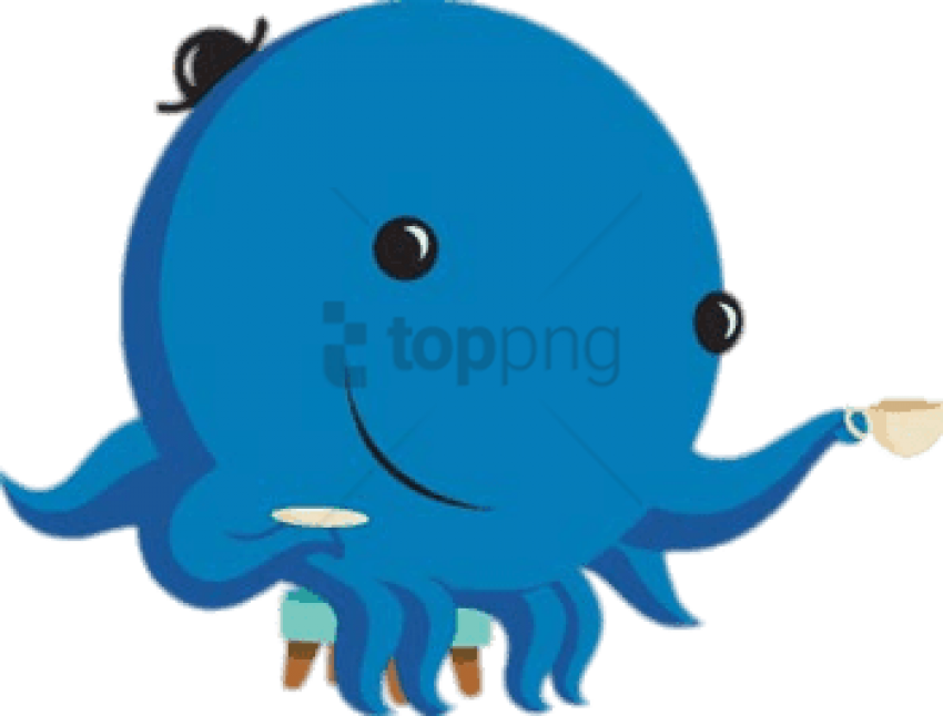 Free Png Download Oswald Having A Cup Of Tea Clipart - Oswald The Octopus Png (850x646)