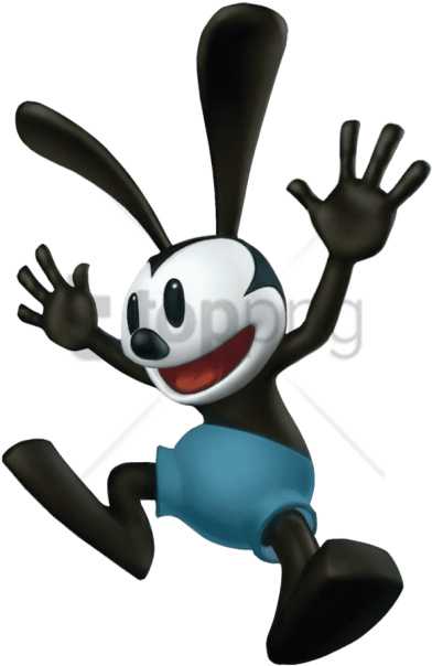 Free Png Download Oswald The Lucky Rabbit Jumping Clipart - Oswald The Lucky Rabbit (480x647)