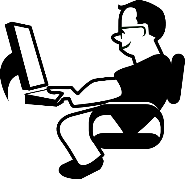 Animated Person Using Computer (600x581)