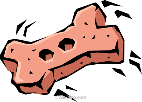 Dog Bone Royalty Free Vector Clip Art Illustration - Clipart Hundeknochen (480x344)