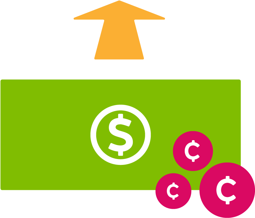Insert Cash Or Coins - Circle (842x717)