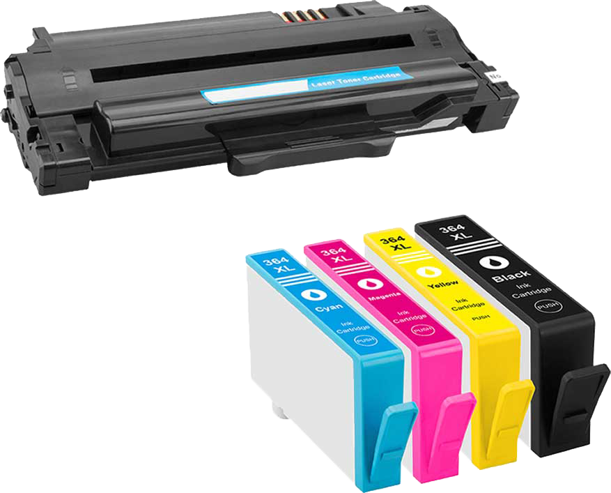 Printer Cartridge Deskjet Hp Hewlett-packard Ink Clipart - Ink And Toner Png (877x707)