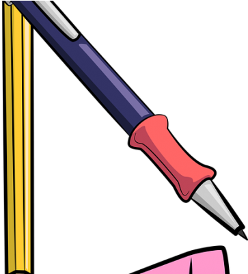 Writing Accessories - Pencil Pen Eraser Png (400x400)