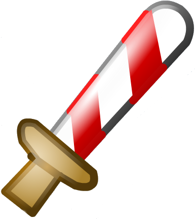 Planescape Torment Clipart Candy - Candy Cane Sword Clipart (385x431)