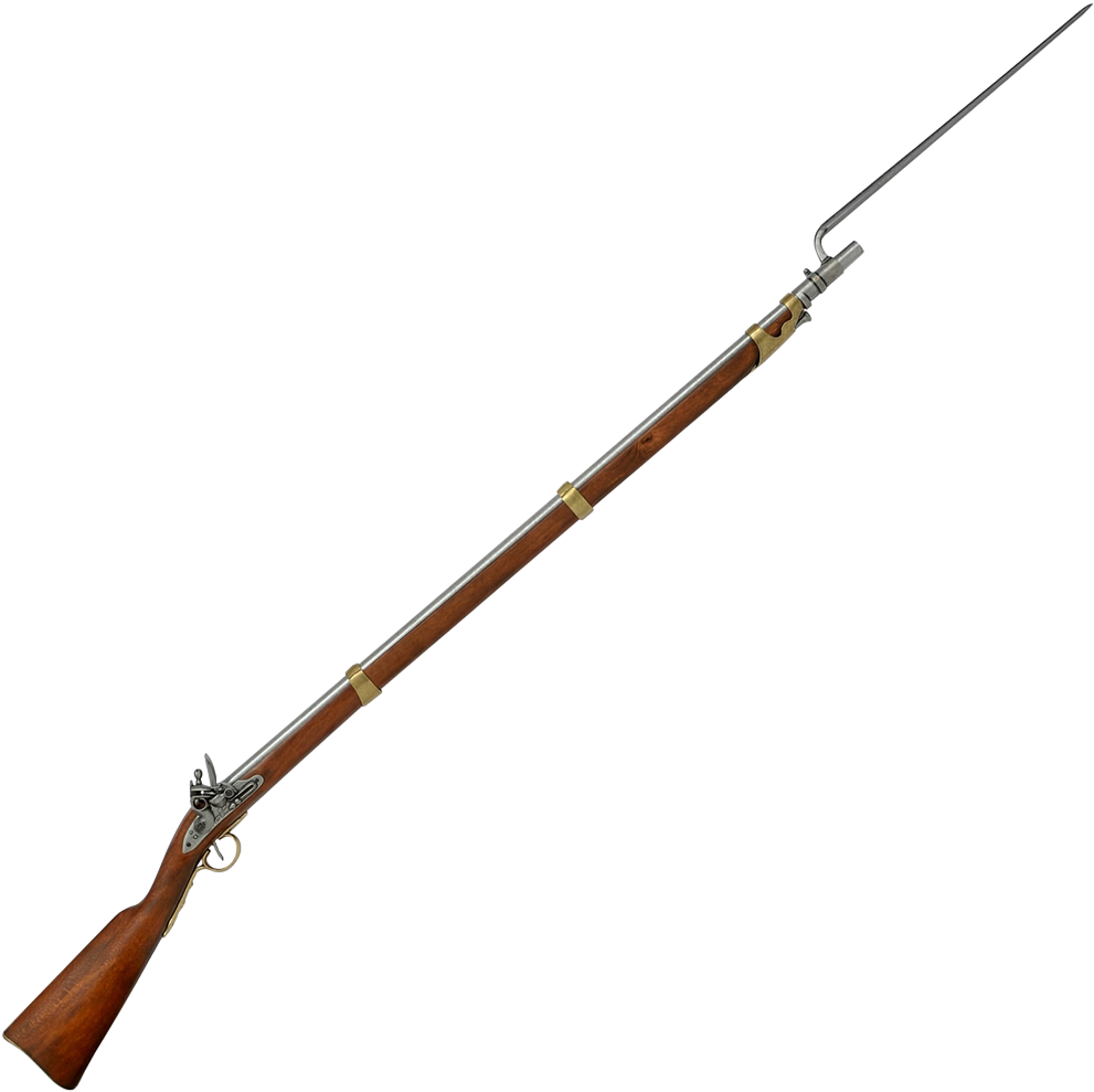 Revolutionary War Guns With Bayonets - (1000x1000) Png Clipart Download