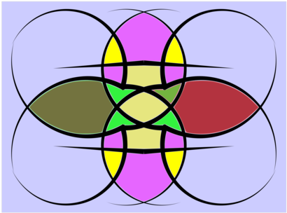 Lissajous Curve Osculating Circle Line - Stained Glass (530x750)