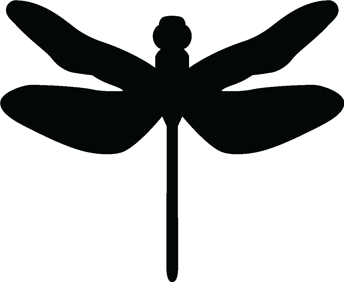 Dragonfly Clip Art Silhouette - Silhouette Libelle (1200x1200)