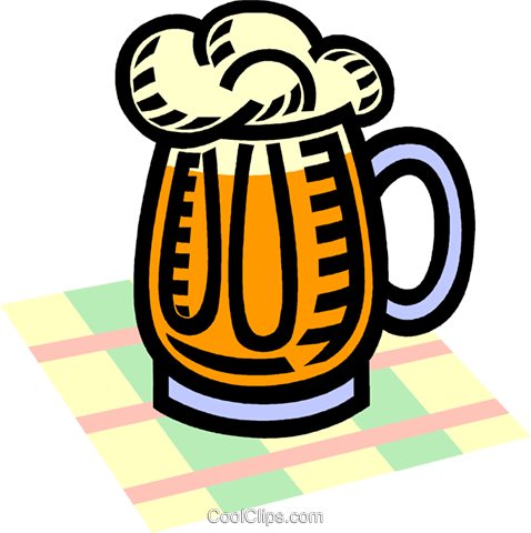 Mug Of Beer Royalty Free Vector Clip Art Illustration - Emblem (478x480)