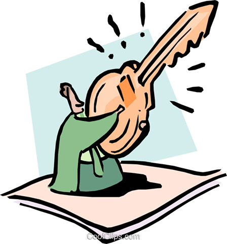 The Key To Success Royalty Free Vector Clip Art Illustration - The Key To Success Royalty Free Vector Clip Art Illustration (448x480)