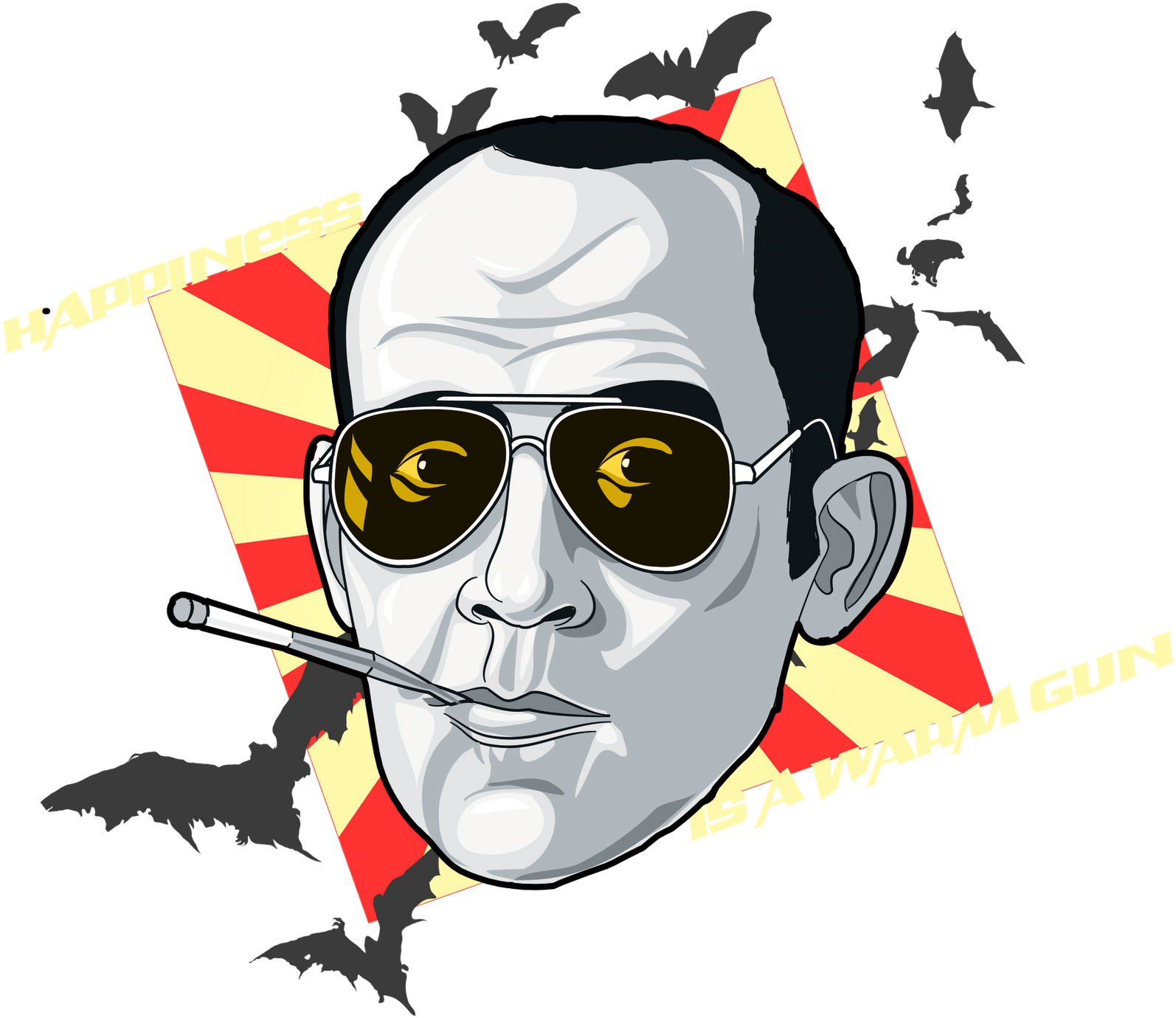 Thompson Tee - Illustration (1600x1383)