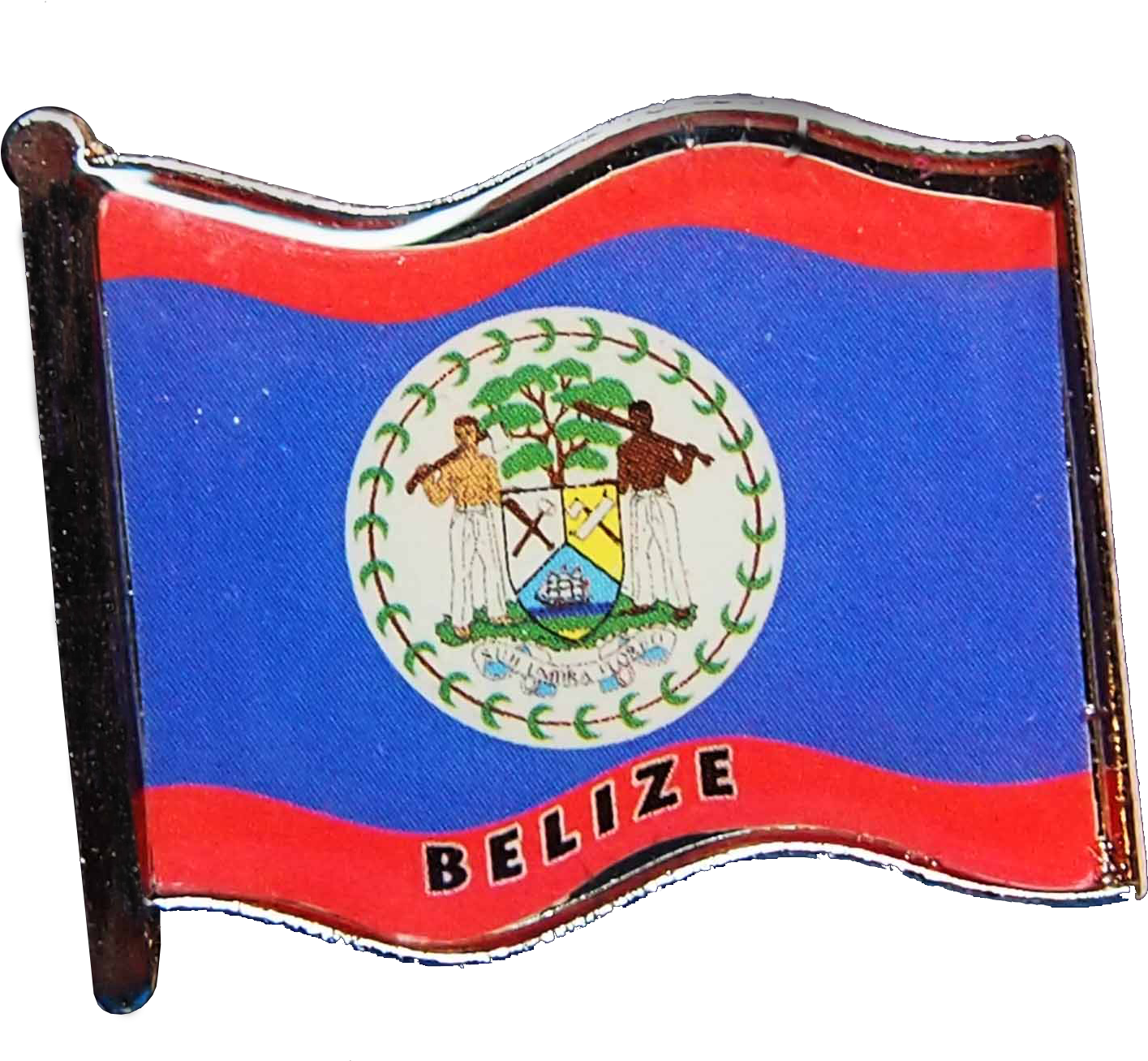 Belize Flag Pin - Belizean Flag (1633x1444)