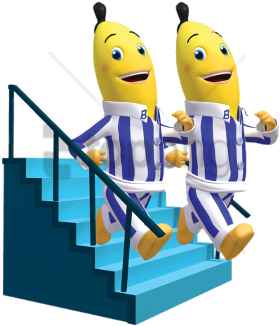 Free Png Download Bananas In Pyjamas Walking Down The - Animated Bananas In Pyjamas (480x480)