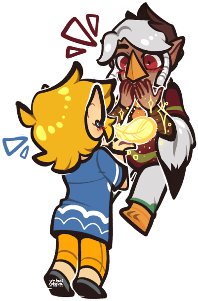 Link Eyebrows Tumblr A Request For My - Link X Prince Komali (500x648)