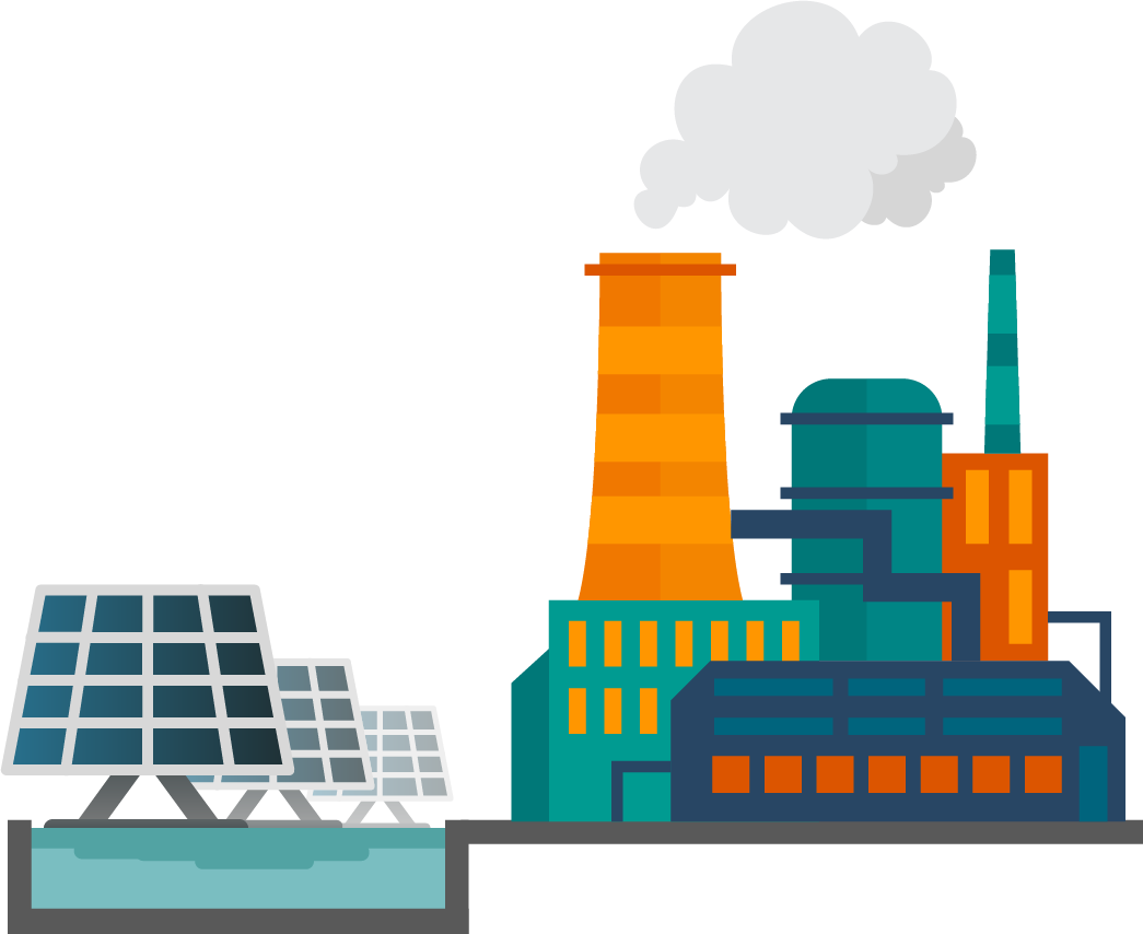 Industries With Large Water Requirements Such As Thermal - Flat Industry (1045x854)