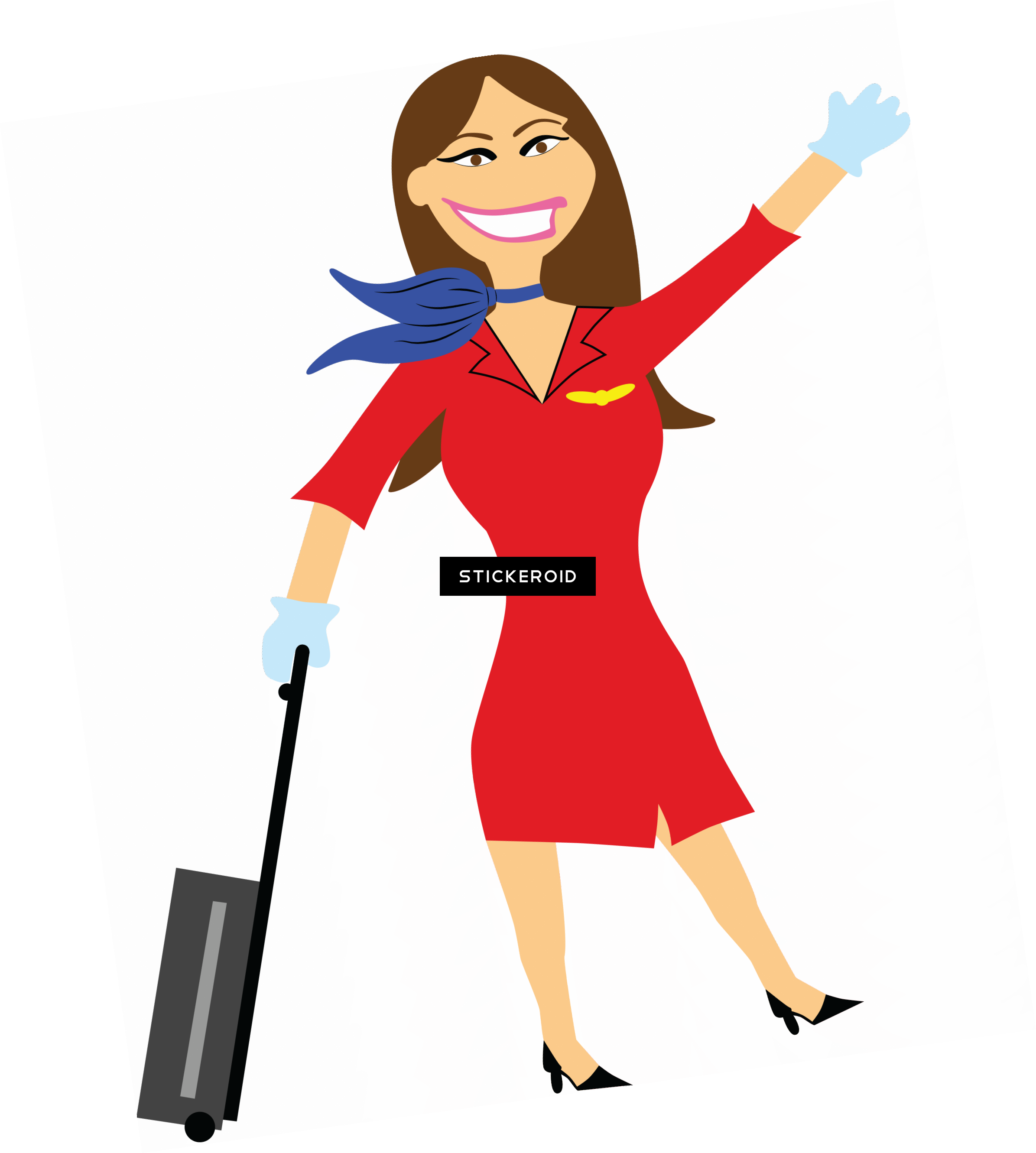 Flight Attendant - Flight Attendant Clipart Png (2391x2661)