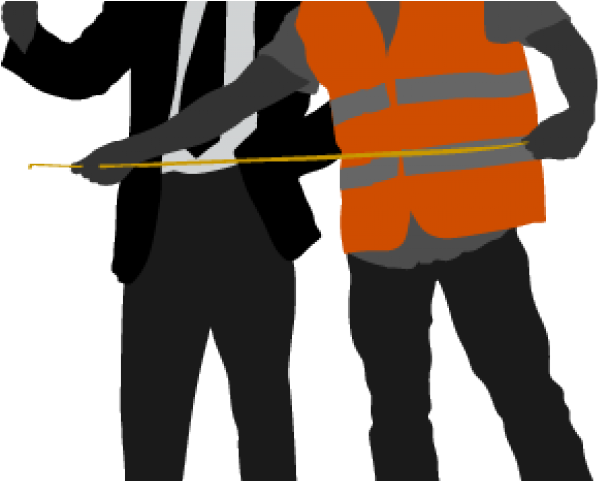 Industrial Worker Clipart Outline Construction - Construction Man Silhouette Png (640x480)