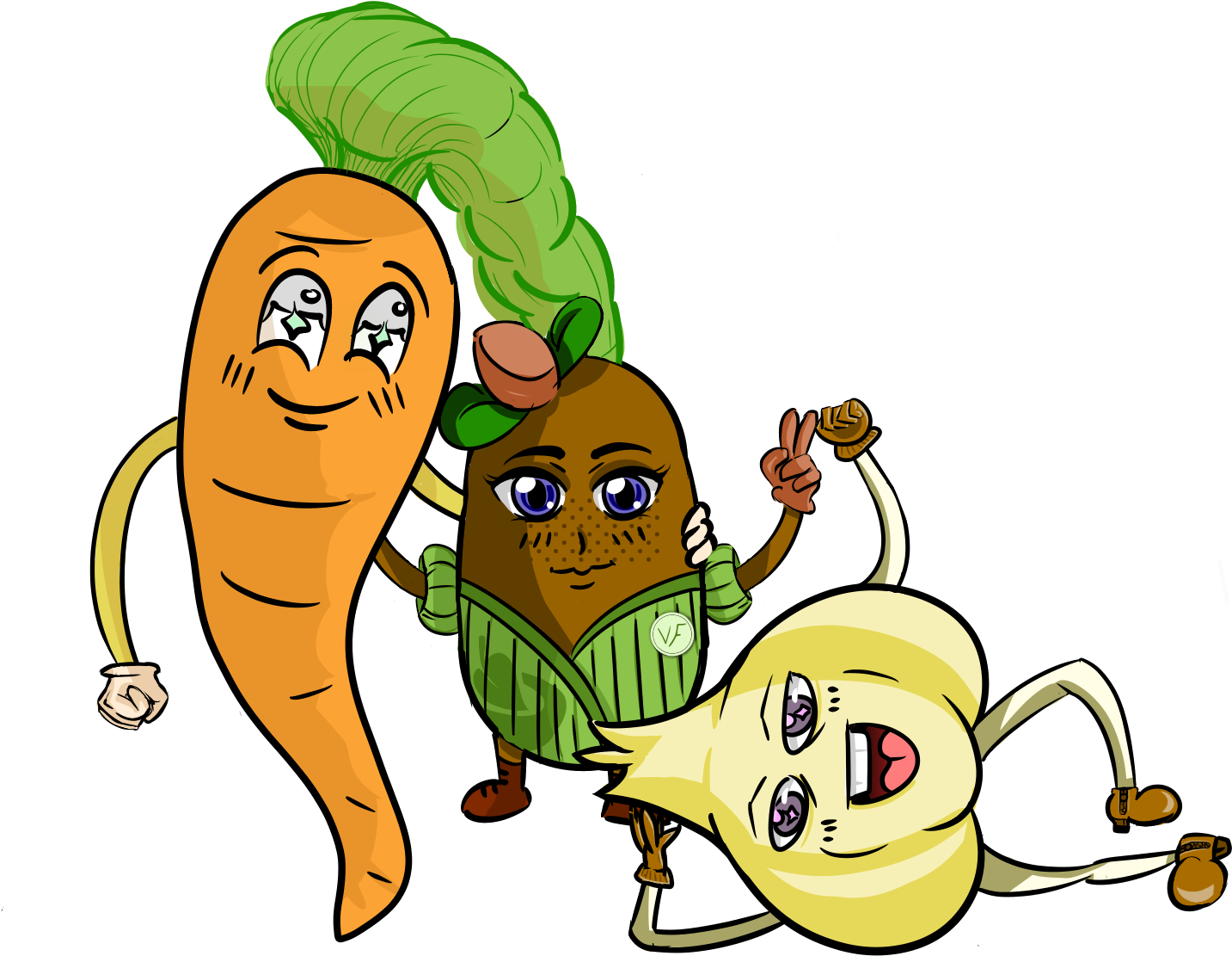 Veganish Foodies Logo - Cartoon (1600x1200)