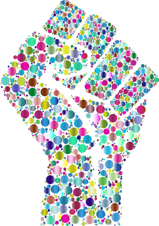 Raised Fist Computer Icons Finger Drawing - Colorful Fist (527x749)