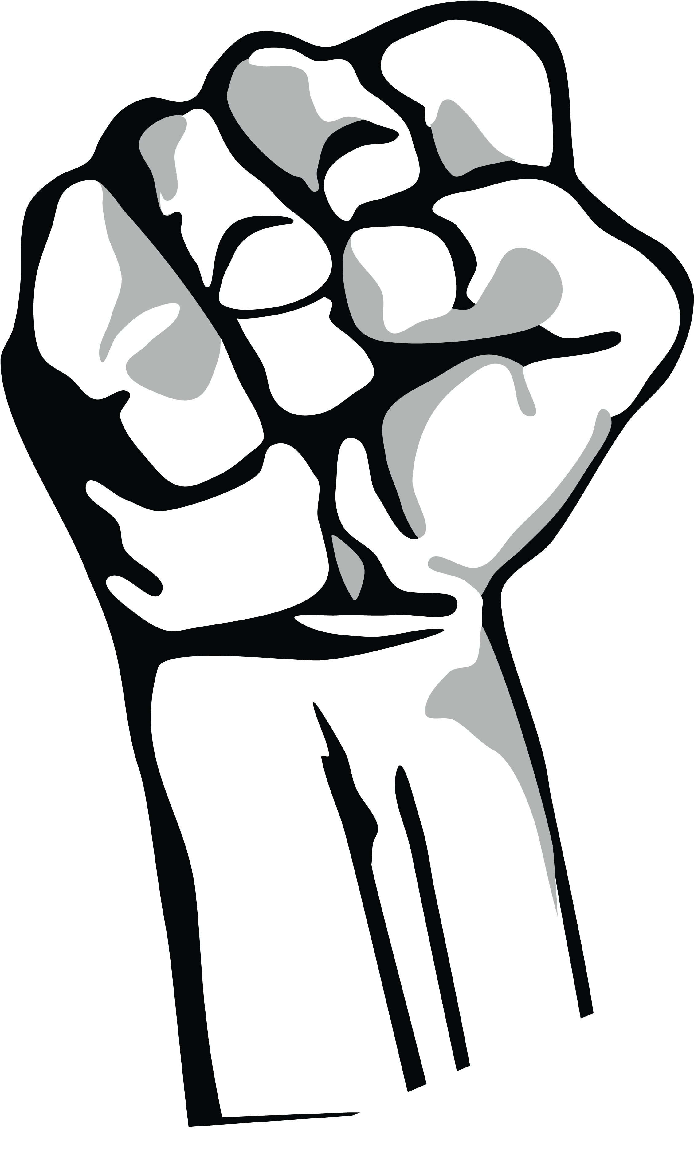 Fist Clipart Black And White - Fist Clipart Black And White (2258x3756)