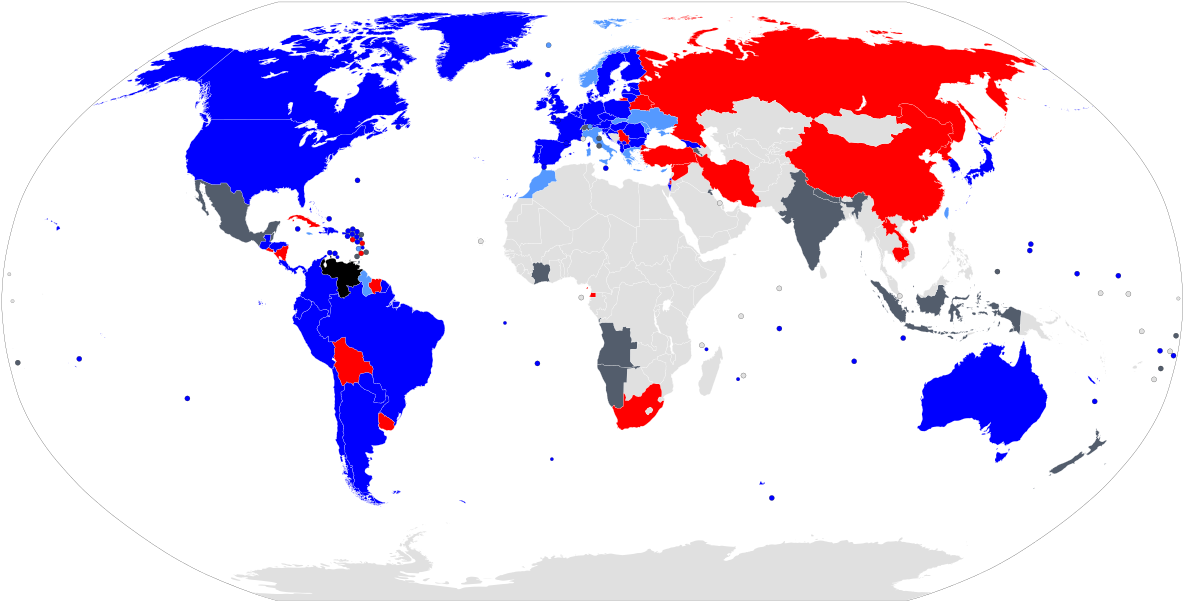 Responses To The 2019 Venezuelan Presidential Crisis - Global Compact On Migration Map (1200x615)