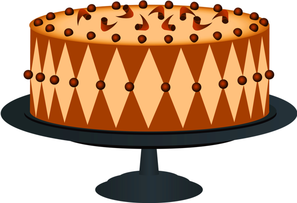 Cake In A Table Drawing (600x410)