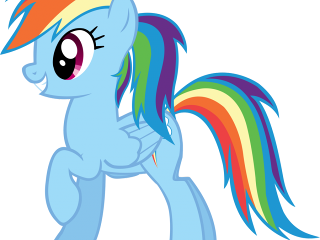 Ponytail Clipart Transparent - Rainbow Dash Mlp Fim (640x480)