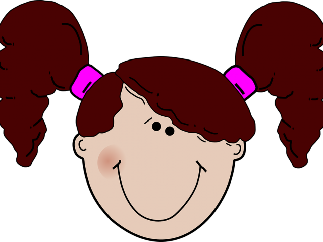 Ponytail Clipart Kid Face - Describing A Person Ppt (640x480)