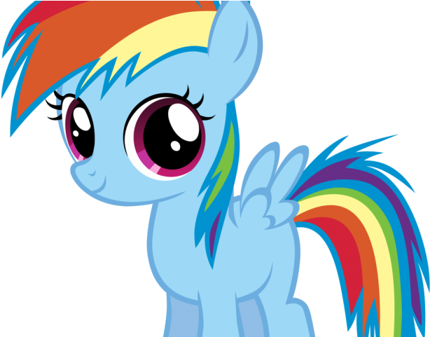 Ponytail Clipart Clip Art - My Little Pony Rainbow Dash Baby (640x480)