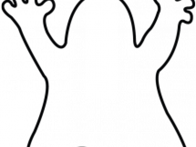 Drawn Ghostly Monster - Line Art (640x480)