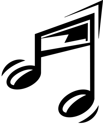Welkom - Music Note Gif Png (413x500)
