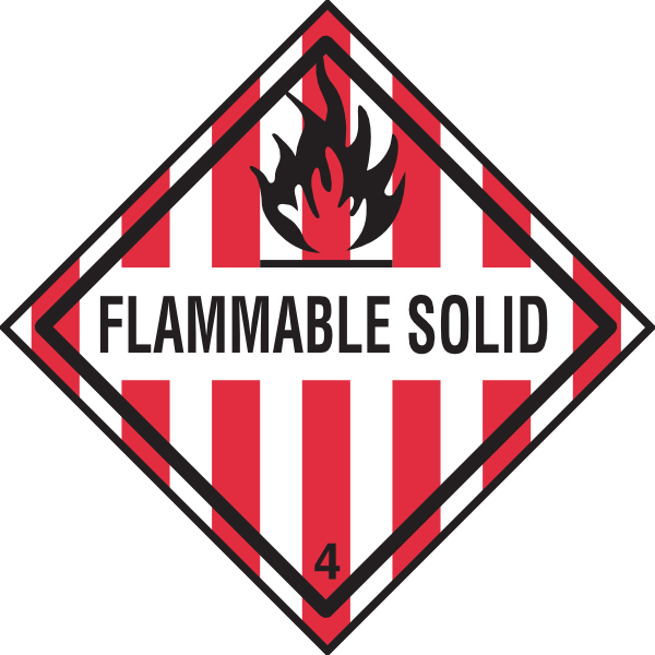 Flammable Solid Clip Art - Flammable Solids (600x600)