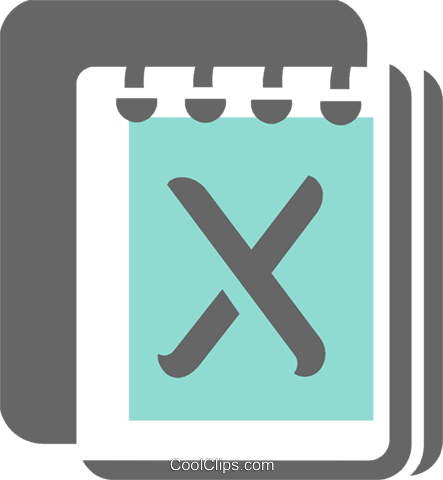 Notepad Royalty Free Vector Clip Art Illustration - Cross (443x480)