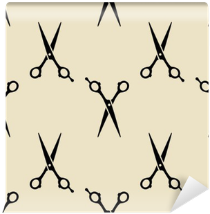 Cono Plano Patrón Con Tijeras De Peluquero En Vertical - Fonde De Pantalla De Peluqueria (400x400)