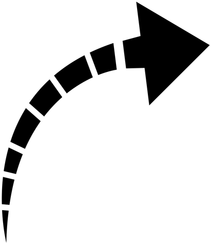 Striped Curve Arrow Transparent Png - Curved Arrow Png (512x512)