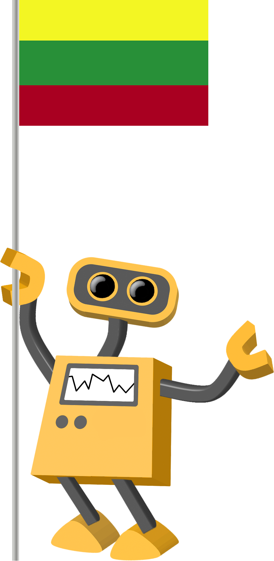 Flag Bot, Lithuania - Robot Bd (926x1896)