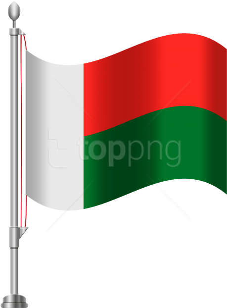 Free Png Download Madagascar Flag Clipart Png Photo - Jamaica Flag On Pole Png (480x626)