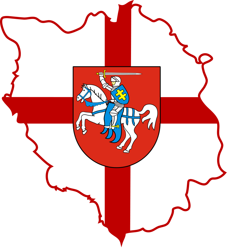 Flag-map Of The Grand Duchy Of Lithuania - Herb (939x1024)