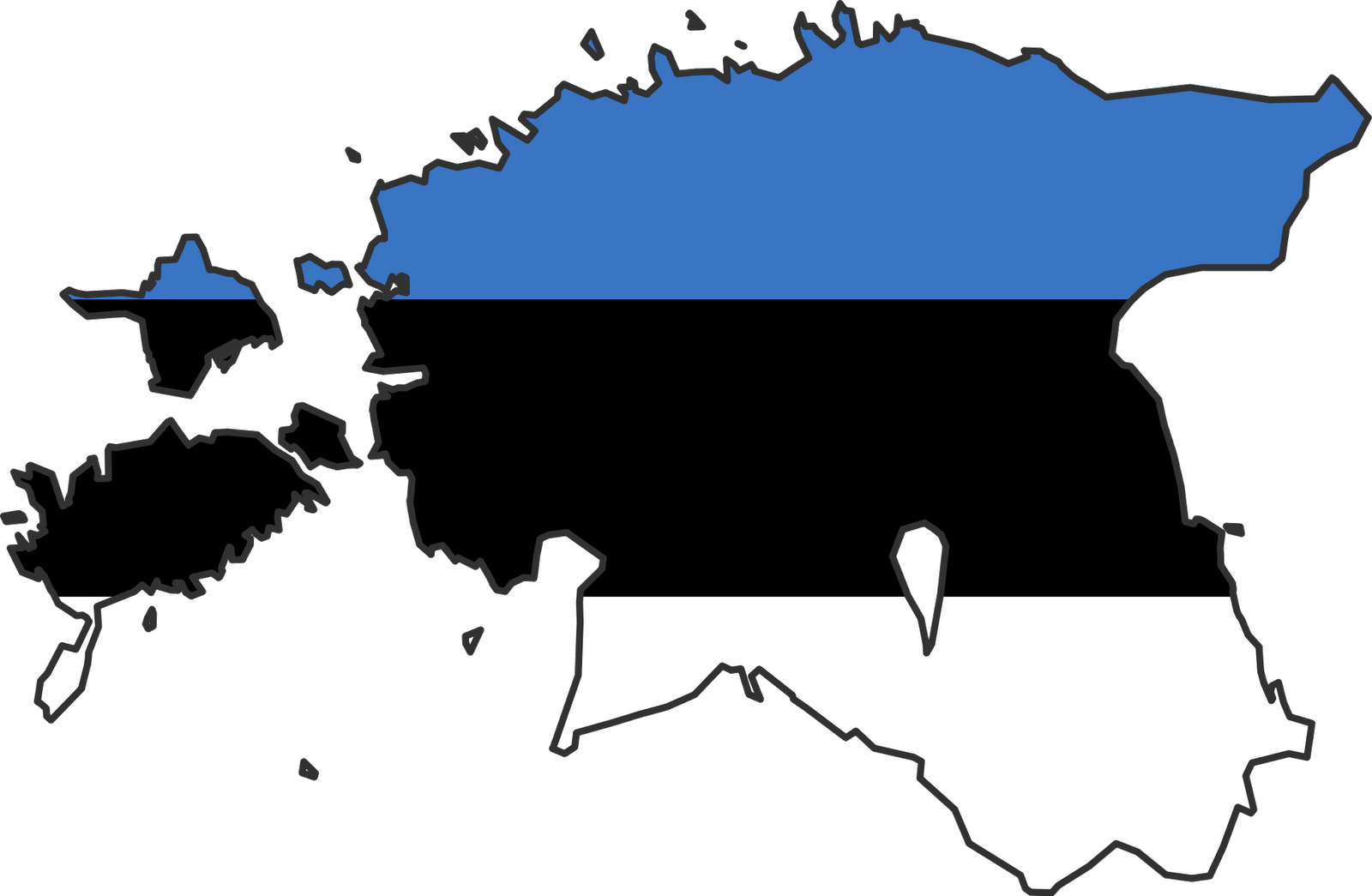 Where My Grandfather Was Born - Estonia Map And Flag (1600x1045)