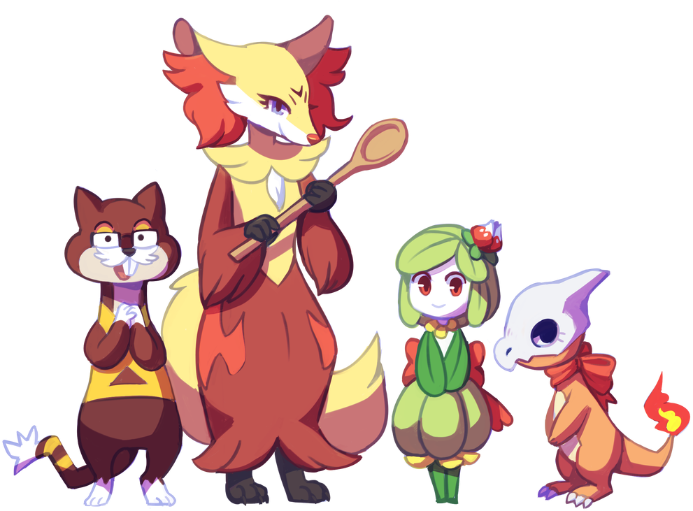 Apple Bistro Staff By Flavia-elric - Cartoon (1024x781)